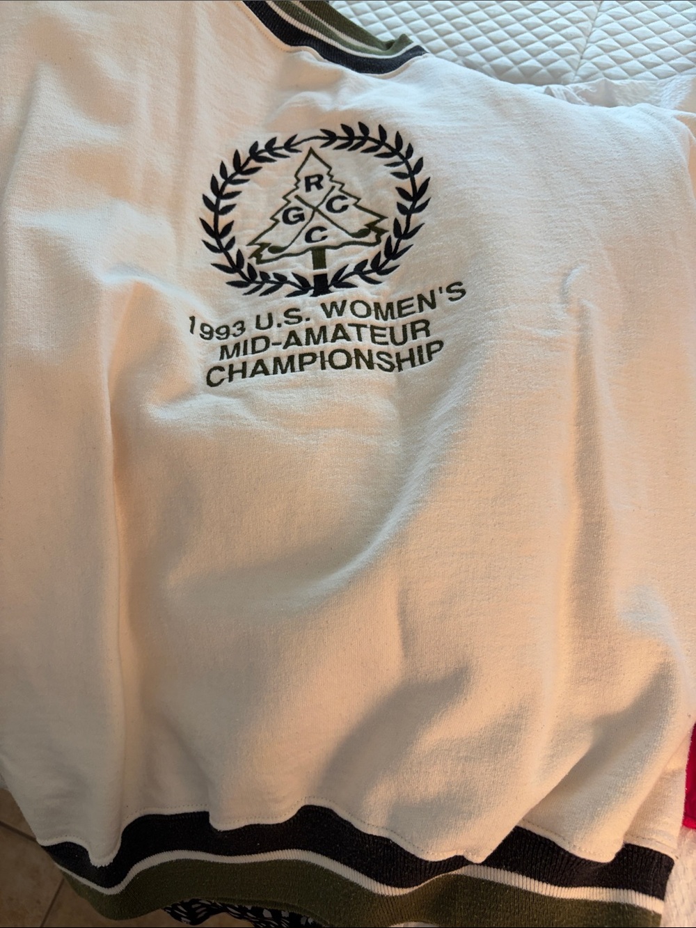U.S. Women's Mid-Amateur Championship Embroidered White Tank Top
